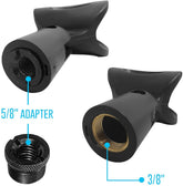 AxcessAbles One Hand Microphone Stand with Weighted Heavy Round Base and Quick Grip Height Adjustment - Telescoping Mic Boom Arm Included. Tall Microphone Stand for Singing (MS-201RB) (2-Pack) - Open Box